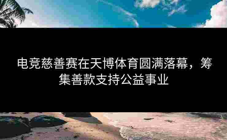 电竞慈善赛在天博体育圆满落幕，筹集善款支持公益事业
